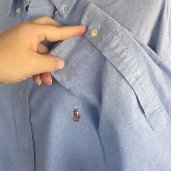 DONATED!! Blue Ralph Lauren men’s dress shirt - Picture 3 of 5